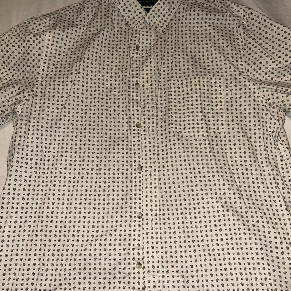 Men's White Polka Dot Shirt